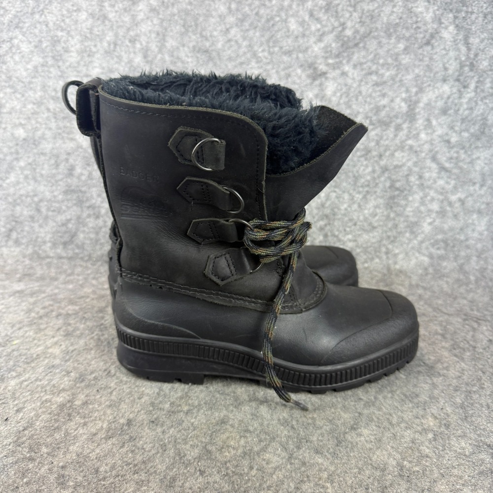 SOREL Badger Womens Sz 6 Winter Snow Boots Removable Felt Liners Canada NICE!
